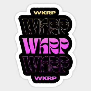 WKRP // Typography Fan Art Design Sticker